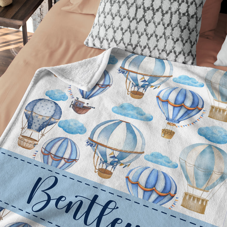 Baby Boy Blankets, Blue Baby Blanket, Personalized Baby Blankets for Boys, Custom Baby Blankets with Name, Swaddle Blanket, Plush Blankets for Son Grandson Newborn Toddlers Kids