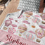 Personalized Baby Blankets for Girls, Baby Girl Blanket with Name, Custom Name Baby Blanket, Pink Blankets for Daughter, Swaddle Blanket, Fleece Blanket for Newborn Toddlers Kids