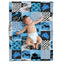 Baby Motorcycle Blanket, Motorcycle Baby Blankets, Personalized Baby Blankets for Boys, Custom Baby Blankets Name, Motorcycling Swaddle Blanket, Blue Plush Blankets for Baby Girl Son Toddlers Kids
