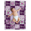 Purple Baby Blankets, Floral Baby Blankets Monogrammed, Personalized Baby Blankets, Custom Blanket with Name for Baby Girl, Flowers Fleece Blanket for Girls, Plush Blanket for Daughter Kids