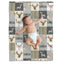 Deer Personalized Baby Blankets for Girls, Woodland Baby Blanket Name, Baby Deer Blanket, Flowers Baby Blankets, Custom Baby Blankets Name, Deer Swaddle Blanket, 3 Sizes Plush Blankets