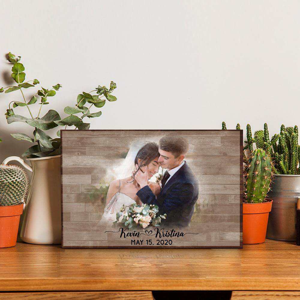 Beautiful Memory Wedding Desktop Plaque