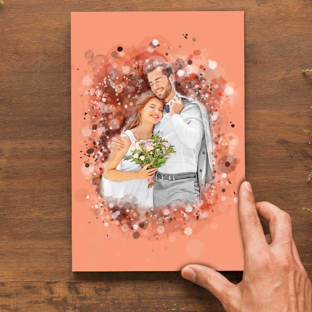 Family Art Couple Wedding Desktop Plaque