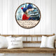 MeMate Custom Couple Photo, Name Printed Wooden Sign - Personalized From Our First Kiss Till Our Last Breath Round Rustic Wood Plaque Hanging Wall Decor for Anniversary, Newlyweds, Valentines Day