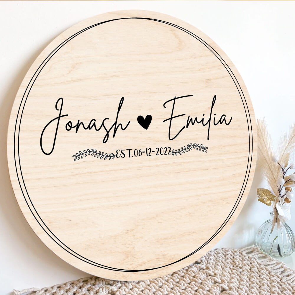 Memate Wedding Guest Books Personalized, Wedding Guestbook Alternative, Wooden Wedding Guess Book Sign Board for Signature, Custom Wedding Signs Name Date, Rustic Round Wedding Book Alternative