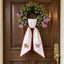 Patriotic Wreath Sash for Front Door, Golden Retriever with US Flag Door Wreath Decor, 54x5 in Personalized Initial Wreath Ribbon, Monogram Embroidered Sash for Holiday, 4th of July Wreath Sashes, Housewarming Gifts