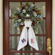 Patriotic Wreath Sash for Front Door, Eagle with US Flag Door Wreath Decor, 54x5 in Personalized Initial Wreath Ribbon, Monogram Embroidered Sash for Holiday, 4th of July Wreath Sashes, Housewarming Gifts