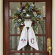 Patriotic Wreath Sash for Front Door, US Flag With Bow Door Wreath Decor, 54x5 in Personalized Initial Wreath Ribbon, Monogram Embroidered Sash for Holiday, 4th of July Wreath Sashes, Housewarming Gifts