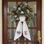 US Flag With Hydrangea Patriotic Wreath Sash 54x5 Inch, Wreath Sash for Front Door, Personalized Embroidered Monogram Sash, Independence Day Front Door Decor, America Flag with Bow Wreath Sashes