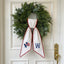 Patriotic Wreath Sash for Front Door, Eagle with US Flag Door Wreath Decor, 54x5 in Personalized Initial Wreath Ribbon, Monogram Embroidered Sash for Holiday, 4th of July Wreath Sashes, Housewarming Gifts