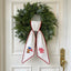 Patriotic Wreath Sash for Front Door, Highland Cow with US Flag Door Wreath Decor, 54x5 in Personalized Initial Wreath Ribbon, Monogram Embroidered Sash for Holiday, 4th of July Wreath Sashes, Housewarming Gifts