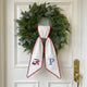 Patriotic Wreath Sash for Front Door, Golf with US Flag Door Wreath Decor, 54x5 in Personalized Initial Wreath Ribbon, Monogram Embroidered Sash for Holiday, 4th of July Wreath Sashes, Housewarming Gifts