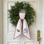 Beagle with US Flag Wreath Sash for Front Door, Personalized Initial Name Wreath Sash, Patriotic Wreath Sash, Monogramed Embroidered Ribbon with Adjustable Bow Knot Farmhouse Door Wreath Decor, 4th July Gift for Family Friends