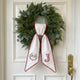 Patriotic Wreath Sash for Front Door, US Flag Door Wreath Decor, 54x5 in Personalized Initial Wreath Ribbon, Monogram Embroidered Sash for Holiday, 4th of July Wreath Sashes, Housewarming Gifts