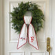 Patriotic Wreath Sash for Front Door, US Flag With Bow Door Wreath Decor, 54x5 in Personalized Initial Wreath Ribbon, Monogram Embroidered Sash for Holiday, 4th of July Wreath Sashes, Housewarming Gifts