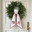 Patriotic Wreath Sash for Front Door, Red White Blue Flowers US Flag Door Wreath Decor, 54x5 in Personalized Initial Wreath Ribbon, Monogram Embroidered Sash for Holiday, 4th of July Wreath Sashes, Housewarming Gifts