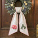 Peony Wreath Sash for Front Door, Flowers Wreath Sash 54x5 Inch, Personalized Initial Monogram Sash, Peony Front Door Decor, Embroidered Bow Wreath Sashes