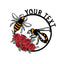 MeMate Personalized Metal Sign Bee, Custom Garden Metal Signs Outdoor Décor, 8" - 24" Garden Signs Metal, Bee Farm Sign, Bee Flowers Garden Signs to Personalize, Shed Shed Sign, Rustic Plaque