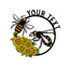 MeMate Personalized Metal Sign Bee, Custom Garden Metal Signs Outdoor Décor, 8" - 24" Garden Signs Metal, Bee Farm Sign, Bee Flowers Garden Signs to Personalize, Shed Shed Sign, Rustic Plaque