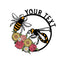 MeMate Personalized Metal Sign Bee, Custom Garden Metal Signs Outdoor Décor, 8" - 24" Garden Signs Metal, Bee Farm Sign, Bee Flowers Garden Signs to Personalize, Shed Shed Sign, Rustic Plaque