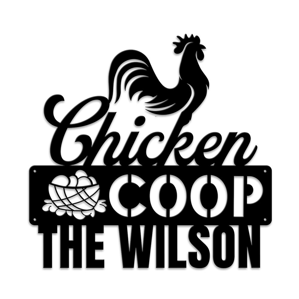 MeMate Chicken Coop Signs, Hen House Decor, Chicken Coop Signs for Farmhouse Decoration, Metal Signs Outdoor Decor, 8-24 inches Large Metal Sign, Farm Sign, Housewarming Gifts