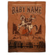 Baby Western Blankets, Cowboy Baby Blankets, Personalized Country Baby Blankets for Boys Girls, Baby Boy Stuff, Custom Baby Blankets Name Fleece Blankets for Infant Newborn Son Daughter