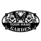 MeMate Personalized Metal Garden Sign for Garden, Custom Name Signs for Garden, Porch, Deck, Love Grows Here Garden Sign