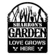 MeMate Garden Sign Outdoor Decor Love Grows Here, Personalized Metal Sign for Backyard, Patio, Garden Porch, Deck, Large Metal Sign