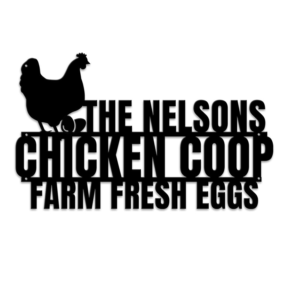 MeMate Chicken Coop Signs, Chicken Coop Signs for Farmhouse Decoration, Metal Signs Outdoor Decor, 8-24 inches Large Metal Sign, Farm Sign, Hen House Decor, Housewarming Gifts