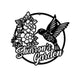 MeMate Personalized Metal Sign Hummingbird, Custom Garden Metal Signs Outdoor Décor, 8" - 24" Garden Signs Metal, HummingbirdSign, Hummingbird Flowers Garden Signs to Personalize, Shed Shed Sign