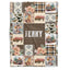 Baby Western Stuffs, Western Baby Blanket, Personalized Baby Blankets for Girls, Cowboy Baby Blanket Name, Custom Name Baby Blankets Girl, Swaddle Blanket with Cow Prints for Crib Stroller Bed Travel