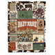 Baby Western Stuffs, Western Baby Blanket, Personalized Baby Blankets for Boys Girls, Cowboy Baby Blanket Name, Custom Name Baby Blankets, Swaddle Blanket with Cow Prints for Crib Stroller Bed Travel