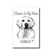 Forever In My Heart Custom Pet Art Photo Desktop Plaque