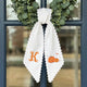 Fall Wreath Sash Bow Embroidered Initials, Personalized Monogram Wreath Sashes 54x5 in, Pumpkins Wreath Ribbon for Front Door, Garland Accessories, Autumn Farmhouse Door Wreath Decor