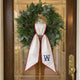 Patriotic Wreath Sash for Front Door, Western Cowboy US Flag Door Wreath Decor, 54x5 in Personalized Initial Wreath Ribbon, Monogram Embroidered Sash for Holiday, 4th of July Wreath Sashes, Housewarming Gifts