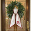 US Flag Door Wreath Decor, Patriotic Wreath Sash for Front Door, 54x5 in Personalized Initial Wreath Ribbon, Poppy Flowers Monogram Embroidered Sash for Holiday, 4th of July Wreath Sashes