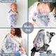 Elephant Baby Blankets, Personalized Baby Blankets for Girls, Custom Baby Elephant Blankets with Purple Flowers, Baby Girl Swaddle Blankets, Plush Blankets for Newborn Infant Daughter Granddaughter