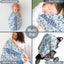 Rainbow Baby Blankets, Personalized Baby Blankets for Girls, Baby Girl Swaddle Blanket, Custom Baby Rainbow Blanket Blue, Plush Blankets for Newborn Infant Daughter Granddaughter Toddlers Kids