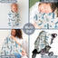 Personalized Blue Airballoon Baby Blankets for Girls, Baby Girl Blanket with Name, Custom Name Baby Blanket, Blue Blankets for Daughter, Swaddle Blanket, Fleece Blanket for Newborn Toddlers Kids