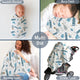 Personalized Blue Airballoon Baby Blankets for Girls, Baby Girl Blanket with Name, Custom Name Baby Blanket, Blue Blankets for Daughter, Swaddle Blanket, Fleece Blanket for Newborn Toddlers Kids