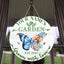MeMate Garden Signs Outdoor Decor, Personalized Name Wooden Garden Sign, Butterfly Garden Decor, 4 Sizes Rustic Wood Plaque for Gardeners Gardening Lovers Housewarming Gifts