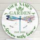 MeMate Garden Signs Outdoor Decor, Personalized Name Wooden Garden Sign, Dragonfly Garden Decor, 4 Sizes Rustic Wood Plaque for Gardeners Gardening Lovers Housewarming Gifts