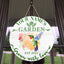 MeMate Garden Signs Outdoor Decor, Personalized Name Wooden Garden Sign, Hummingbird Garden Decor, 4 Sizes Rustic Wood Plaque for Gardeners Gardening Lovers Housewarming Gifts