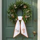 Fall Wreath Sash Bow Embroidered Initials, Personalized Monogram Wreath Sashes 54x5 in, Pumpkins Wreath Ribbon for Front Door, Garland Accessories, Autumn Farmhouse Door Wreath Decor