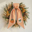 Fall Wreath Sash Bow Embroidered Initials, Personalized Monogram Wreath Sashes 54x5 in, Autumn Wreath Ribbon for Front Door, Garland Accessories, Farmhouse Door Wreath Decor, Pumpkins Monogram Sash