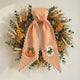 Fall Wreath Sash Bow Embroidered Initials, Personalized Monogram Wreath Sashes 54x5 in, Autumn Wreath Ribbon for Front Door, Garland Accessories, Farmhouse Door Wreath Decor, Pumpkins Monogram Sash