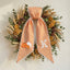 Fall Wreath Sash Bow Embroidered Initials, Personalized Monogram Wreath Sashes 54x5 in, Pumpkins Wreath Ribbon for Front Door, Garland Accessories, Autumn Farmhouse Door Wreath Decor