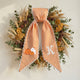 Fall Wreath Sash Bow Embroidered Initials, Personalized Monogram Wreath Sashes 54x5 in, Pumpkins Wreath Ribbon for Front Door, Garland Accessories, Autumn Farmhouse Door Wreath Decor