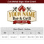 MeMate Metal BBQ Signs, Bar and Grill Sign to Personalize, Personalized Barbecue Metal Signs Kitchen Decor, Custom Name Outdoor Plaques, Rustic Decorations for Man Cave