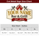 MeMate Metal BBQ Signs, Bar and Grill Sign to Personalize, Personalized Barbecue Metal Signs Kitchen Decor, Custom Name Outdoor Plaques, Rustic Decorations for Man Cave